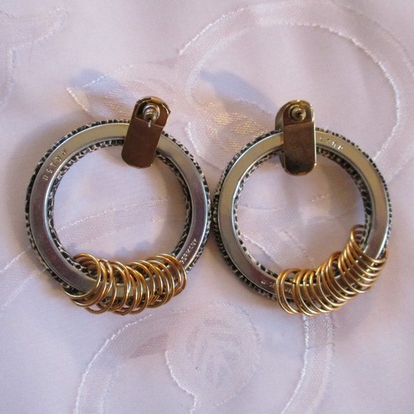 GANTOS VINTAGE ANIMAL PRINT EMBELLISHED EARRINGS - NWT - Picture 3 of 7